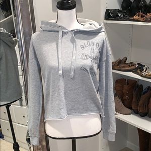 Junkfood grey crop hoodie
